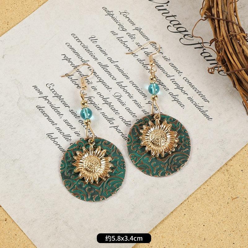 Multi-style Retro National Style Contrast Colorful Earrings