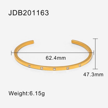 High Quality Stainless Steel Open Gold Bracelet