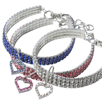 Pet Collars Rhinestone Elastic Pet Necklace Dog Chain