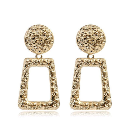 Embossed Geometric Irregular Embossed Women's Earrings