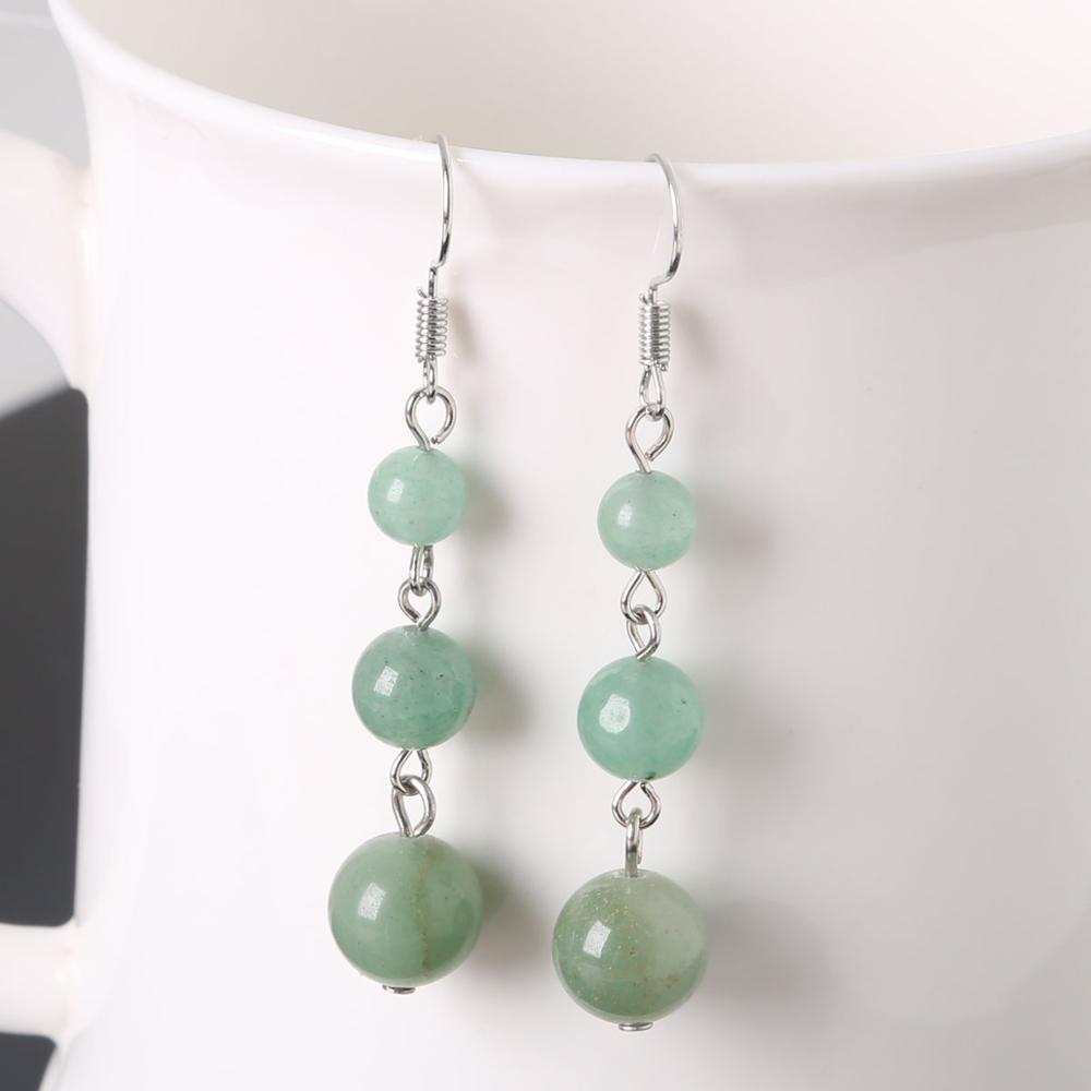 Women Summer Natural Stone Drop Earrings