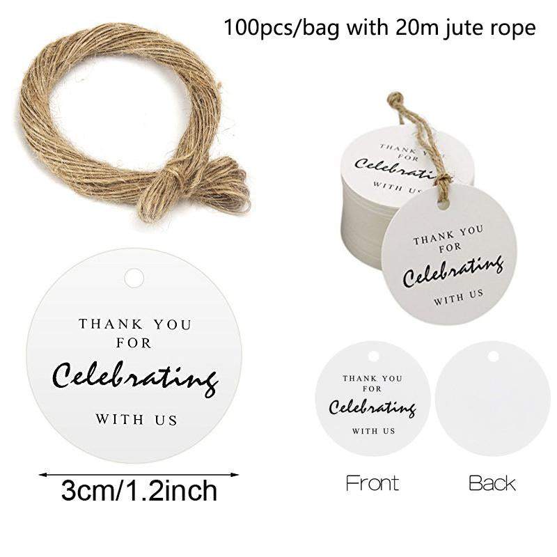 100Pcs Round Kraft Paper Gift Handmade Tags