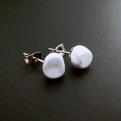 Natural Stone Ear Post Stud Earrings