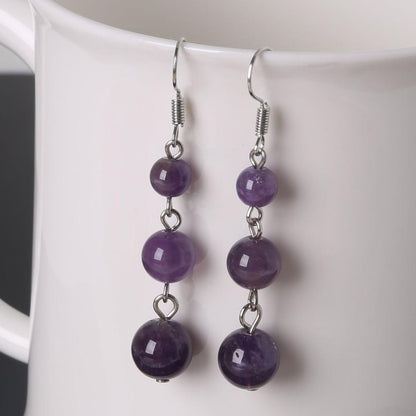 Women Summer Natural Stone Drop Earrings