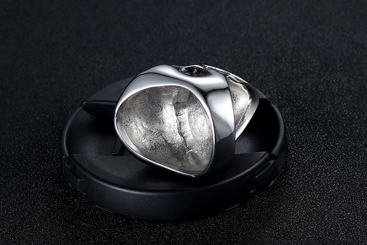 American Flag Skull Steel Punk Ring