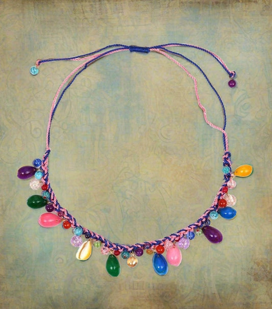 Bohemian Handmade String Woven Shell Necklace