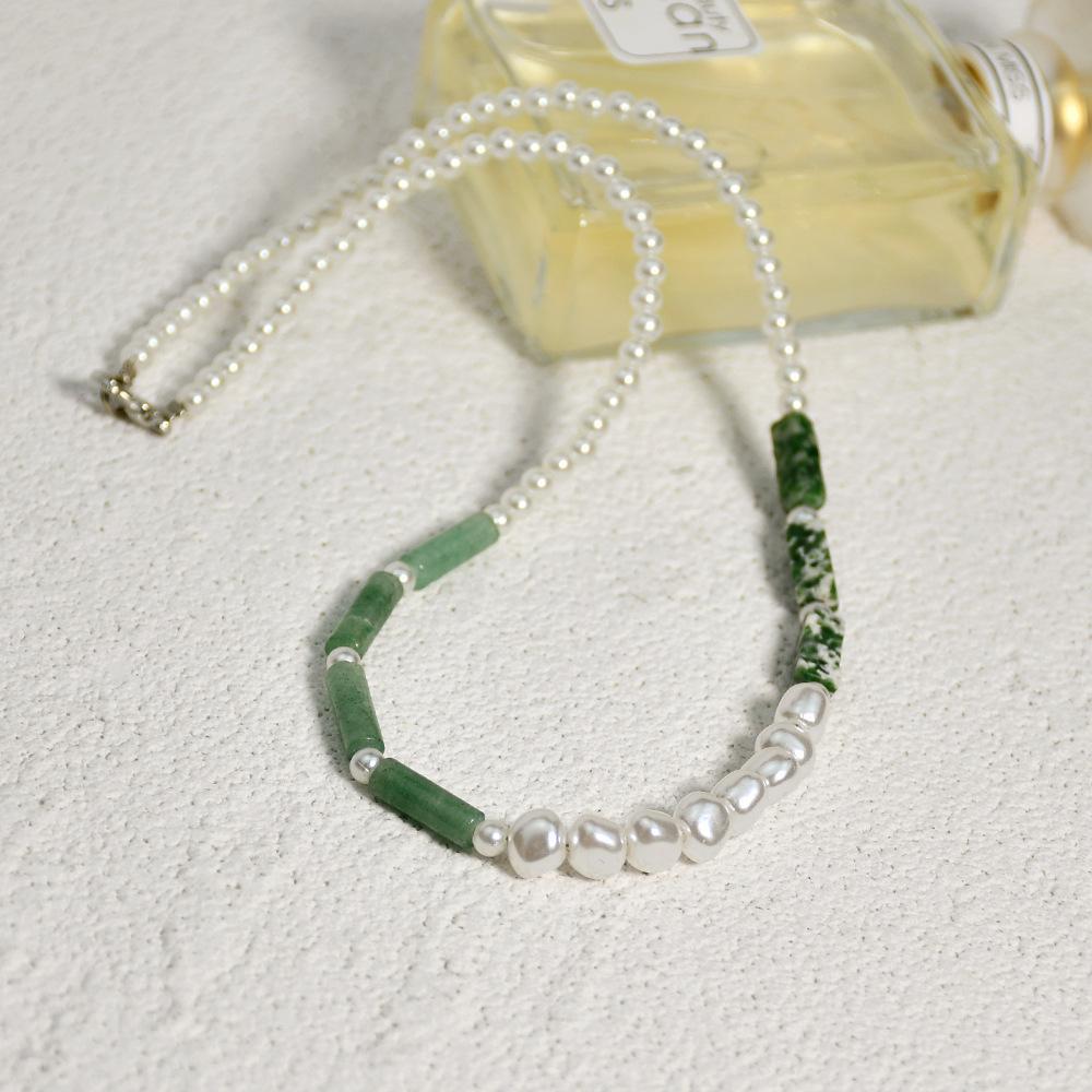 DIY Handmade Beaded Stone Necklace