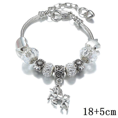 Crystal Unicorn DIY Men's and Women's Snake Bone Bracelet