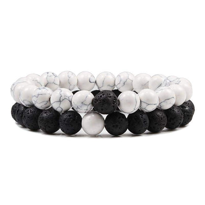 Natural Stone Lava Beaded Yoga Bracelets