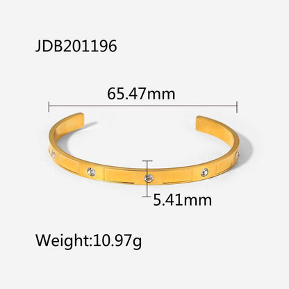 High Quality Stainless Steel Open Gold Bracelet