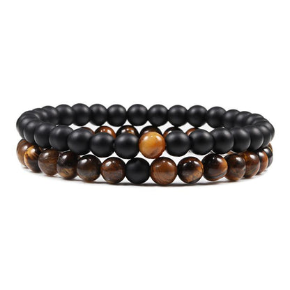 Natural Stone Lava Beaded Yoga Bracelets