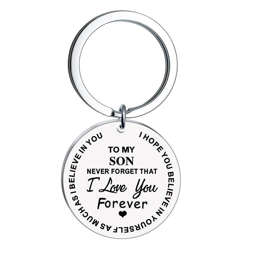 TO MY DAUGHTER/SON Stainless Steel Jewelry Round Keychain