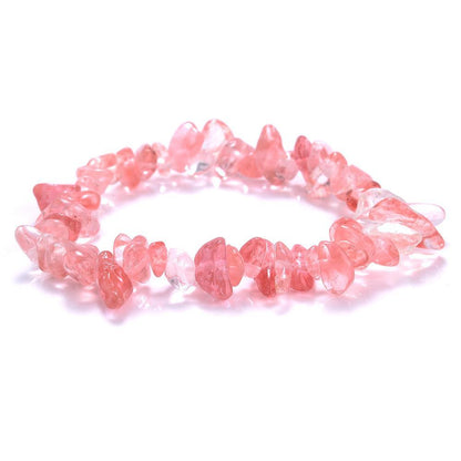 Irregular Natural Stone Crystal Beads Stretch Bracelet