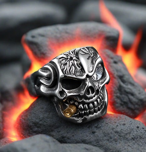 Domineering Skull Stainless Steel Ring