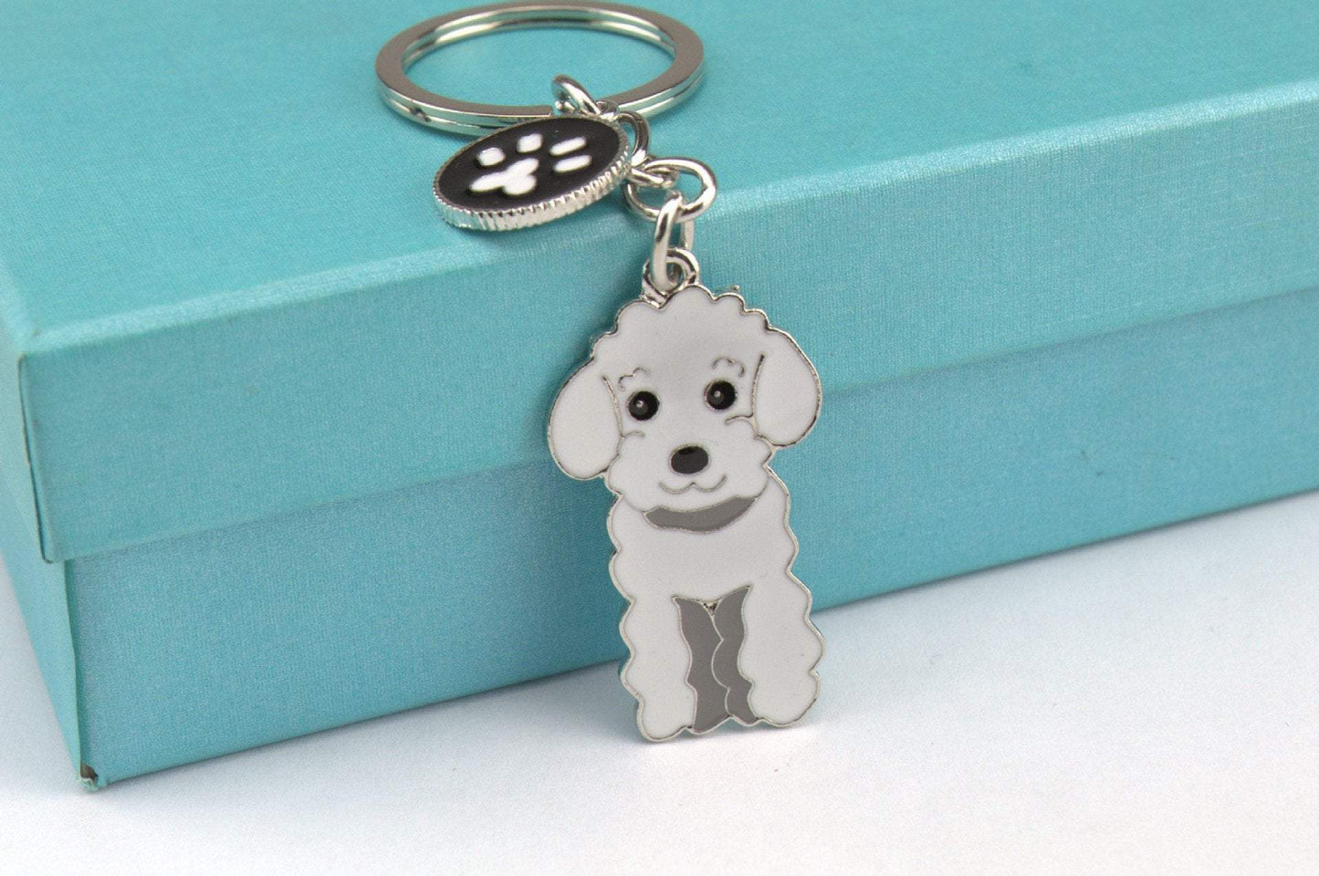 Pet Dog Painted Zinc Alloy Keychain