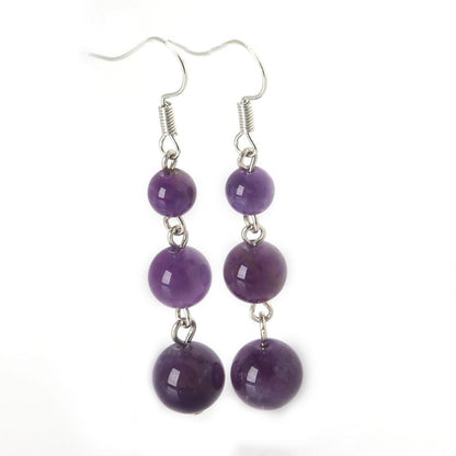 Women Summer Natural Stone Drop Earrings