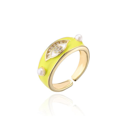 Drip Zircon Statement Open Ring