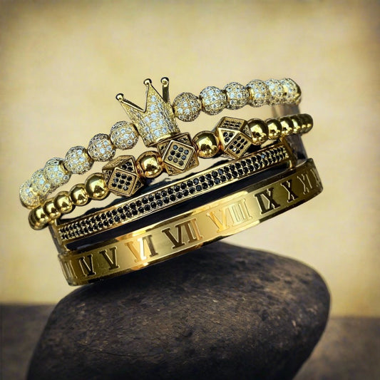 Roman Royal Crown Charm Bracele