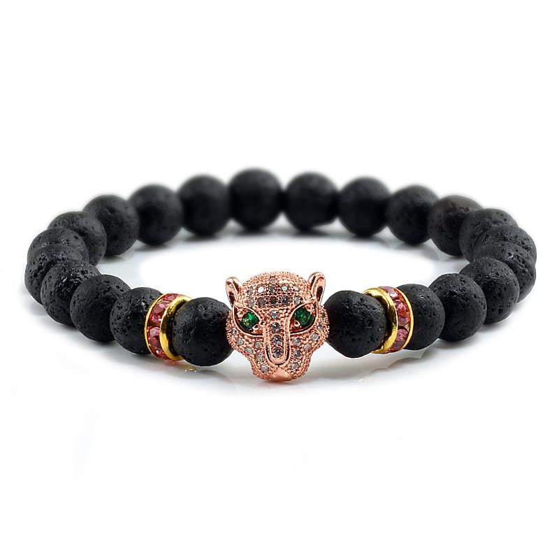 12 Style Men Black Lava Healing Balance Beads Bracelet