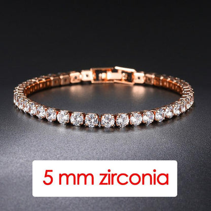 Hiphop Tennis Zirconia Mens Crystal Bracelet